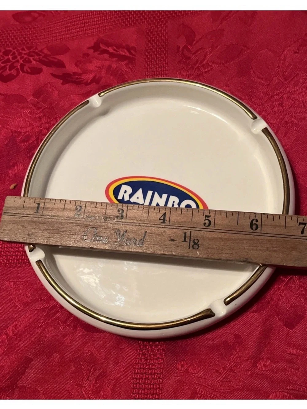 🔥 Rainbo Bread Ashtray VTG HTF RARE Bread Advertising 70s 80s Memories Smoking
